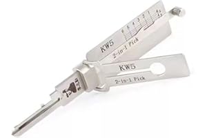 RLOKK Home Door Civil 2 en 1 Herramienta de selección y decodificador de cerradura, cerradura y lector de llaves, herramienta profesional de cerrajería (KW5)