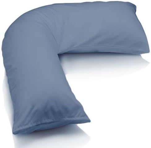 *SadyTrading* Orthopaedic V Shaped Support Pillow Nursing Pregnancy Back Support. Pillow Case (Blue - V Pillow AND CASE)