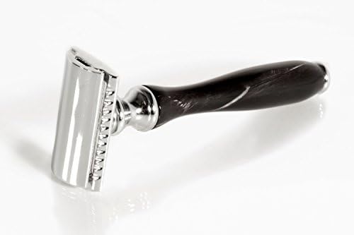 RAZZOOR Classic razor buffalo horn - three-piece razor - delivery incl. 10 razor blades - luxury razor for men for wet shaving made of genuine buffalo horn