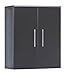 Produktbild Kesper Badmöbel 3510900833801002 Hängeschrank Siena, 2 Türen, 74,7 x 60 x 20,5 cm, alu / anthrazit