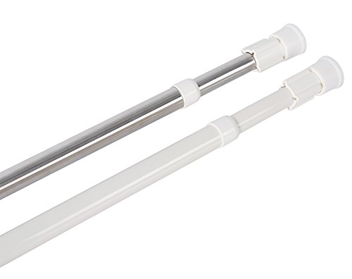 Woltu BZ4108sb-a Teleskopstange Duschvorhangstange KlemmstangeDuschvorhang-Spannstange , aus Edelstahl , Verstellbereich von 132 bis 240 cm , Silber - 3