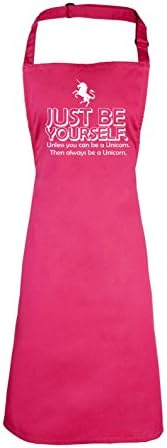 123t Funny Aprons Just Be Yourself Unless You Can Be A Unicorn Kitchen Cooking PREMIER APRON - The Perfect unique Gift present for Christmas Birthday Mum Dad Wife Husband Cook Chef