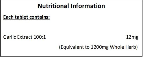 Hellenia Garlic (Odour Controlled) 1200mg - 360 Tablets - Image 3