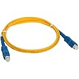 Hanutech 5 Meters SC to SC Fiber Optic Cable, Single Mode Fiber Patch Cord, PVC Fiber Cable, Fiber Optic Cable Jumper SC-SC