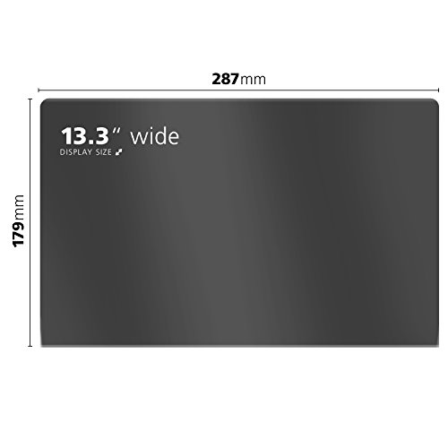 #simplehack® Blickschutzfolie – Privacy Filter – Sichtschutzfolie Notebook – Displayschutz für Laptop – anti spy folie – anti glare – Blickschutzfilter für 13.3W‘ Display geeignet – entspricht einer Bildschirmgröße von 287 x 179 mm - 2