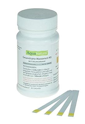 AquaNatura Lot de 50 bandelettes pour tester la dureté de l'eau potable, fiable et résultat rapide