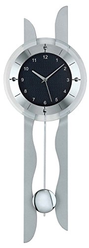 AMS 5243 Pendeluhr Funk Modern Holz Chrom