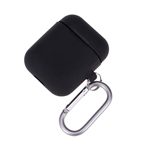Preisvergleich Produktbild LIOOBO stoßfestes Silikongehäuse Schutzhülle für Airpods True Wireless-Kopfhörer (schwarz)