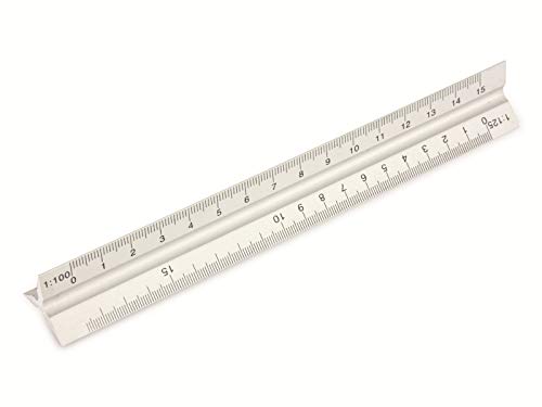 Preisvergleich Produktbild Markenlos Aluminium-Dreikantmaßstab, 150 mm