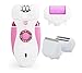 Produktbild Damenepilator 4 In 1 Satz, Elektrische Haarentfernung Wiederaufladbarer Epilator Bikini-Trimmer Nase Achselhöhle Und Mehr Gesichtsmassage Peeling Pinsel,Pink