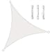 Produktbild SONGMICS 5 x 5 x 5 m Sonnensegel aus PES für Garten, wetterbeständig, Sonnenschutz, Polyester, Dreieck, Weiß GSH50IVV1