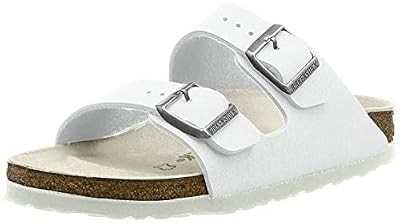 Birkenstock Arizona Birko Flor, Mules Homme, Blanc (White Birko-Flor®) - 44 EU (Normal)
