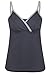 Intimate Portal Women Gaia Crossover Nursing Cami Tank by Resili Cotton Dark Gray X-Large