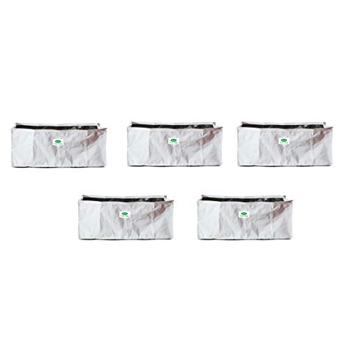 'JOY' Grow Bags/Garden Bags (24"(L) X12"(W) X9"(H) Black/White Col) Pack of 5