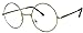 Produktbild Geek Style Streberbrille mit Metallrahmen Nerdbrille clear lens gold & schwarz (Nickelbrille / Vintage Gold)