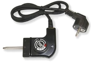 CABLEPELADO Cable Plancha de Asar con Termostato Universal | 250V 10A 2000W | 5 Niveles | Rango de temperatura de trabajo: 0-280° | Cable 1 metro | Compatible con Princess, Jata, Solac y Fagor