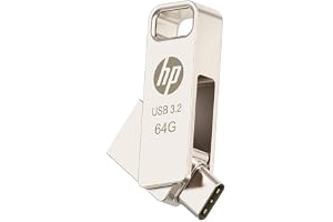 HP 886C 64GB OTG Flash Drive 3.2 Gold/Metallic Swivel Design/Durable Metal Material