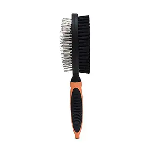 Heads Up For Tails Double Sided Brush for Dogs - Orange (Large)