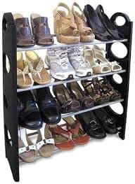 4 Shelf Plastic Shoe / Chappal / Book / Clothes Rack/ Stand/ for Home ...