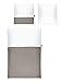 Produktbild STRENESSE HOME Wendebettwäsche braun-weiß Größe 155x220 cm (80x80 cm)
