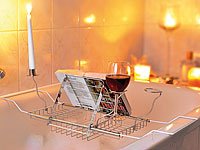 infactory Badewannenauflage mit Buchstütze, Glashaltern, Kerzenständer - 4