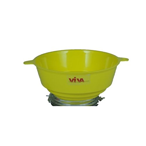 Viva-Haushaltswaren - Universal Einfülltrichter / Trichter / Einmachtrichter mit Arretierung aus gelbem Kunststoff - für Öffnungen von Ø 4,5 cm - 11,5 cm - produziert in Deutschland