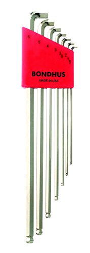 Bondhus Winkelschlüssel-Satz Kugelkopf Stubby SBLX7M metrisch, 7-teilig, extra lang, 16792