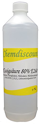 Preisvergleich Produktbild 1Liter Essigsäure 80%, Lebensmittelqualität E260, versandkostenfrei!