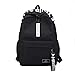 Produktbild SANMIO Schulrucksack Mädchen Schultaschen Canvas Rucksack Schultasche Backpack Daypacks für Damen Herren geeignet für 15.6 Zoll Laptop Notebook (Schwarz)