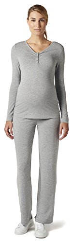 Noppies Pyjamas Sara / 2 in 1 Umstandsschlafanzug Sleep Shirt Shorts Pyjamas Sleepwear Nursing Pyjamas -  Grey - Large
