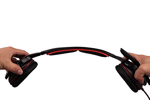 Sades SA903 USB Auriculares Cascos Gaming sonido envolvente virtual de 7 1 de Diadema Cerrados con Micr  fono LED para PC Laptop Computadoras  Negro Rojo 