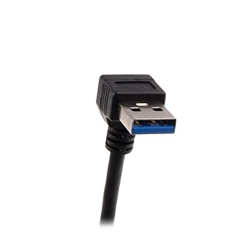USB 3.0 Verlängerungskabel unten Winkel 90 Grad Adapter Typ A Stecker für weibliche Hochgeschwindigkeitsverbindung, Super schnelle 5Gbps Datenübertragung Sync Ladegerät Leitung (DOWN) (DOWN) - 2