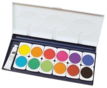 Preisvergleich Produktbild Deckfarbkasten Kunststoff 12Farben