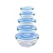 Produktbild TOYANDONA 5pcs Glasschalen Salatschüssel mit Deckel für Küche Home Food Storage