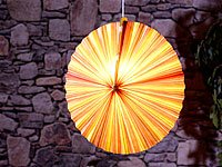 Lunartec Papierleuchte „Rad“ – Frühlingsfarben inkl. Fassung und Kabel - 4