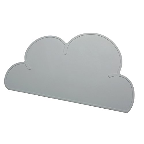 Silikon Platzset Wolke Matte Tischset Platzset Platzdeckchen Tischmatte Unterlage 47.8 x 27cm - Dunkelgrau