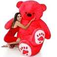 VS Toys Teddy Bear for Girls, Panda Teddy Bears, tady Bears Toys Big Size Latest (Red, 4 Feet)