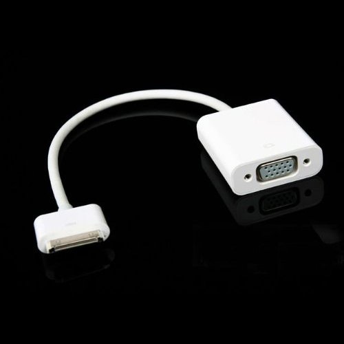 SODIAL (R) Dock Verbinder auf VGA-Adapter Video Kabel fuer Apple iPad 2 3 iPhone 4 3 – Weiss - 2