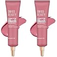 Swiss Beauty Cream It Up Blusher | Highly Pigmented | Long-lasting | Buildable & Blendable | All Skin Types | Shade- Cheek-O-Pink, 10ml (Pack of 2)