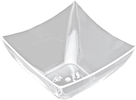 Klimer Set of 25 Disposable Square Bowls 7 X7 cm. 90 ml
