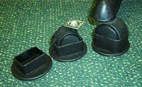 J A Milton Glide Snap Fit Caster Cups for double wheel castors and carpet. 50mm dia (Click for other sizes). Set of 4