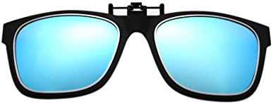 Sport Glass Polarized Clip-on Flip up Clip Wayfarer Sunglasses Lens TR90 Frame UV400