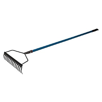 Silverline 07607 Râteau de Jardin avec Manche Bleu 140 cm