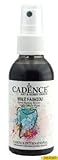 Pintura textil en Spray Your Fashion color Negro de la marca Cadence, a base de agua con color intenso, recomendada para telas de algodón. Para crear diseños te puedes ayudar con plantillas de Stencil, enmascaramientos y tecnicas de reserva similares. Para usar debes agitar bien el producto, fijar con plancha del reves sin vapor a maxima temperatura. se puede lavar a 40º. Muy importante no contiene sustancias nocivas y dispone de certificacion europea. Envase 100ml.