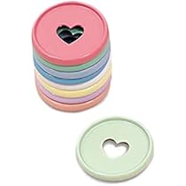 Lot Anneaux 35mm Anneaux En M Craftelier 35mm - Cœur Découpé - Pour Reliure Agendas, Carnets - Lot De 9 - Noir Brillant Relure Amovible