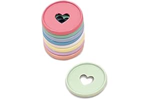 Craftelier - Anneaux en M en Métal avec Cœur Découpé pour Reliure des Agendas, Plannings, Carnets ou Albums de Scrapbooking et Artisanat | Lot de 9 Pièces de 35 mm Diamètre - Couleur Multicolore