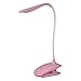 Produktbild Contever® (Pink) Klemmleuchten USB Aufladbare 3W LED Schreibtischleuchte / Leselampe/ Bettleuchte mit Flexiblen Hals Tube, 14 Superhellen LEDs, Notenschalter, 3 Helligkeitsstufen