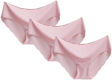 xxxquisite Seamless Low Rise Knickers Invisible No Visible Panty Line No VPL Women's Underwear Plus Size (Medium (14-16 UK|42-44 EU), Pink - 3 Pack)