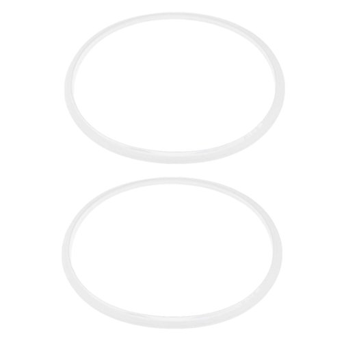 Preisvergleich Produktbild Cikuso 2 Stueck Gummi-Dichtung Dichtungsring Schnellkochtoepfe 28cm Innendurchmesser, Transparent weiss