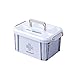 Produktbild LBSX Medicine Organizer Abschließbare Medikamentenbox Organizer Kleine Medikamentenbox mit Fächern Kindersichere verschreibungspflichtige Aufbewahrungsbox Home Mehrschichtige Aufbewahrungsbox Erste-Hi